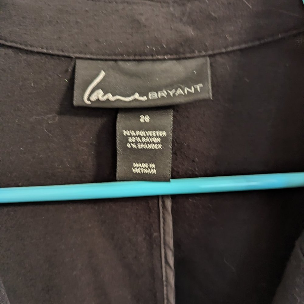 Black Lane Bryant Suite Jacket Size 28 - Picture 3 of 5